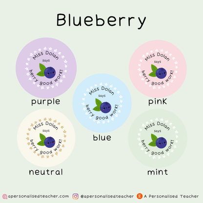 Personalised Fruit Pun Teacher Stickers