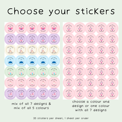 Personalised Unicorn-Princess Teacher Stickers