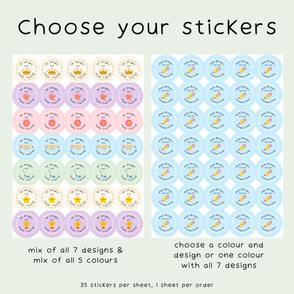 Personalised Fab Handwriting Teacher Stickers