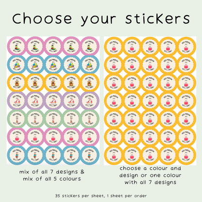 Personalised Reading Teacher Stickers