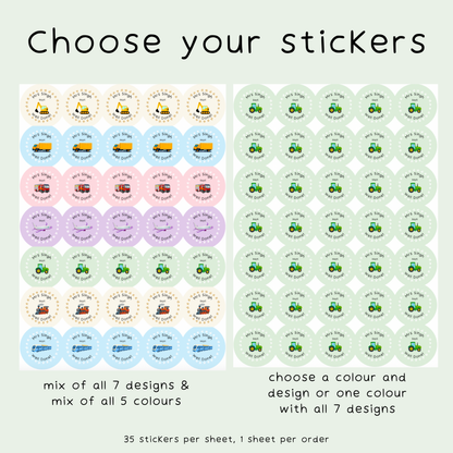 Personalised Vehicle Teacher Stickers