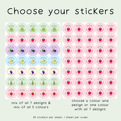 Personalised Fruit Pun Teacher Stickers