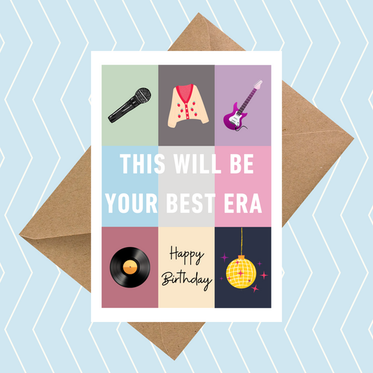 This Will Be Your Best Era Taylor Swift Inspired Birthday Card