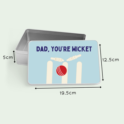 Cricket Dad gift tin for snacks and treats