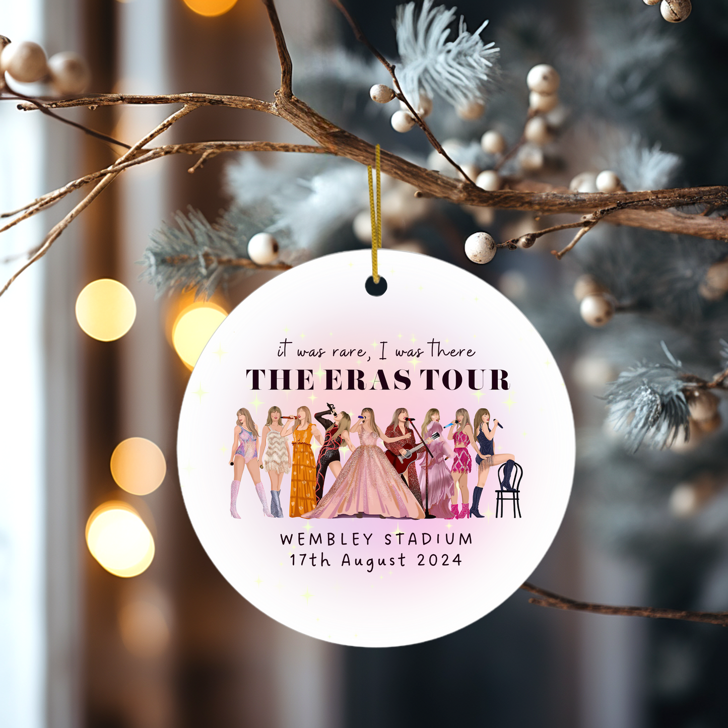 Personalised The Eras Tour Christmas Decoration