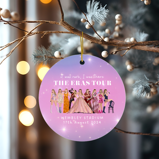 Personalised The Eras Tour Christmas Decoration