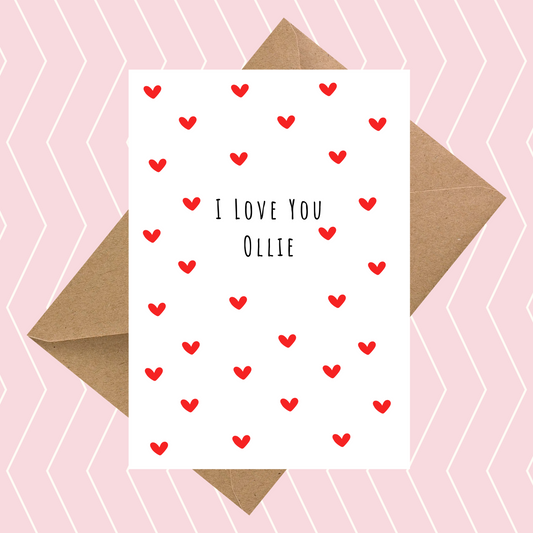 Personalised I Love You Card