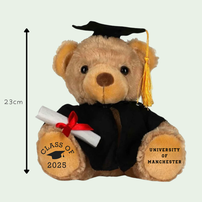 Personalised graduation teddy bear with university and graduation year