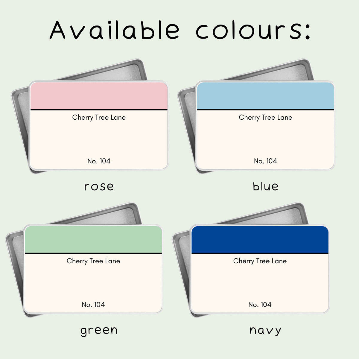 Personalised new home tin with house name and number