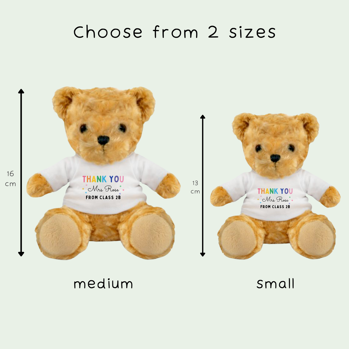 Personalised teacher thank you bear gift