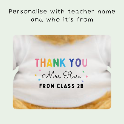 Personalised thank you teddy bear gift