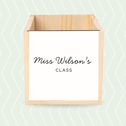 Personalised wooden teacher pencil pot