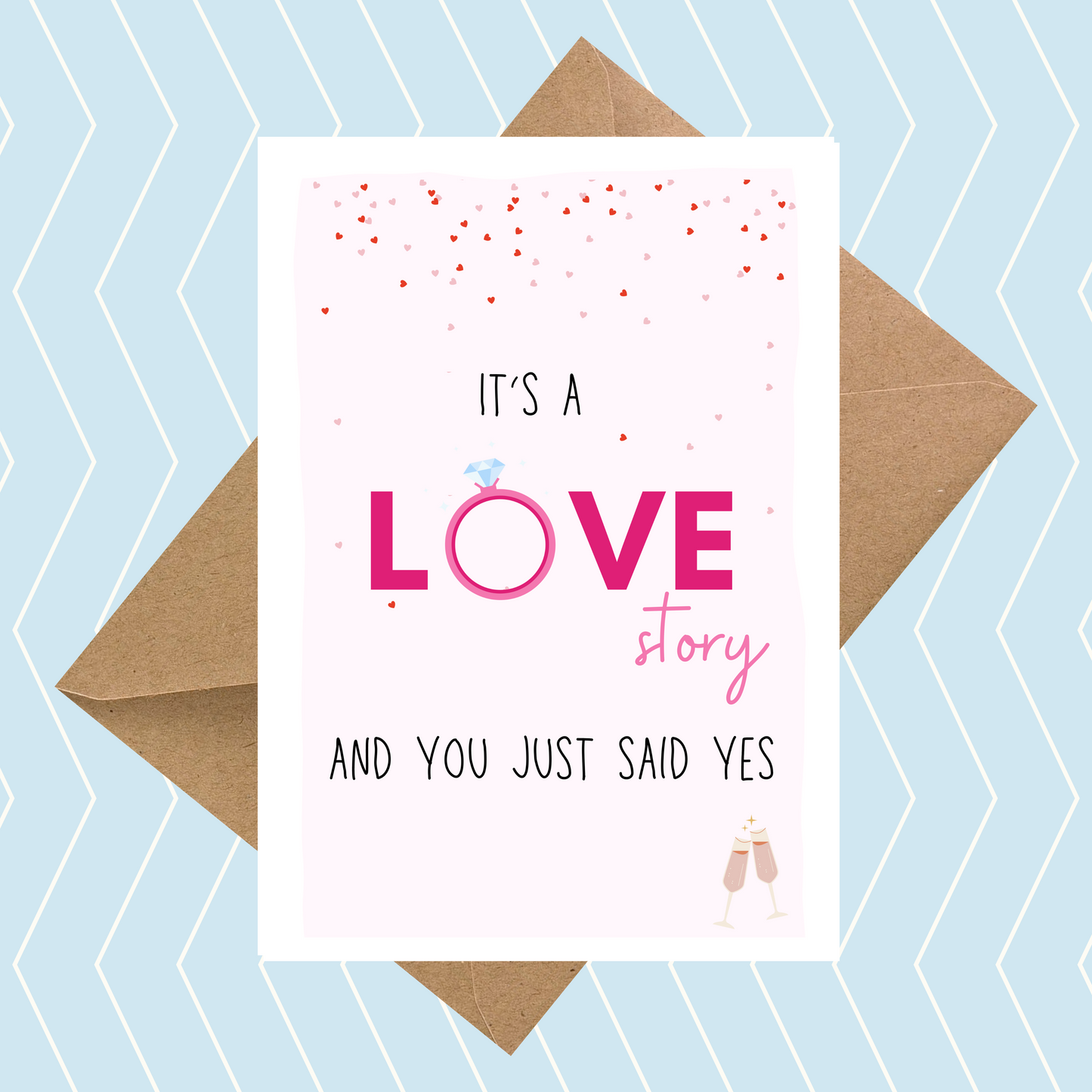 Taylor Swift Inspired Love Story Engagement Card